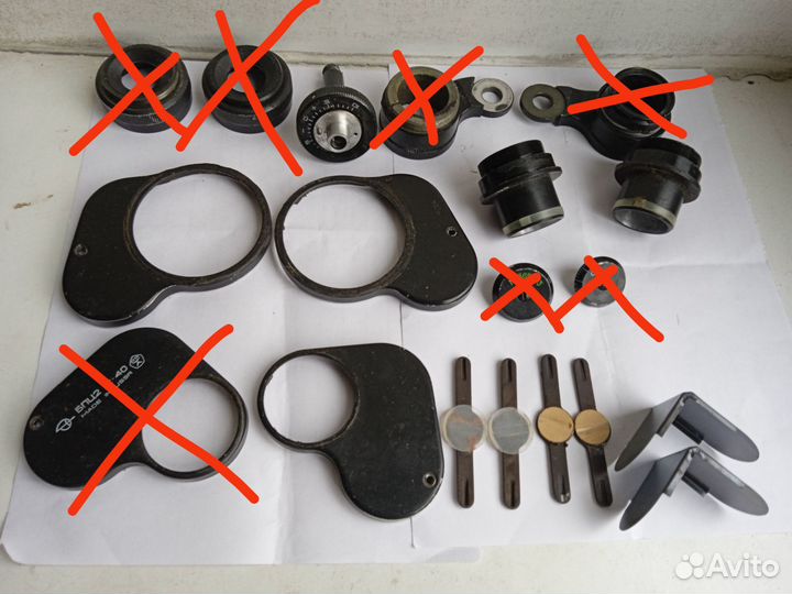 Запчасти на бинокль бпц2 12х40 зомз СССР