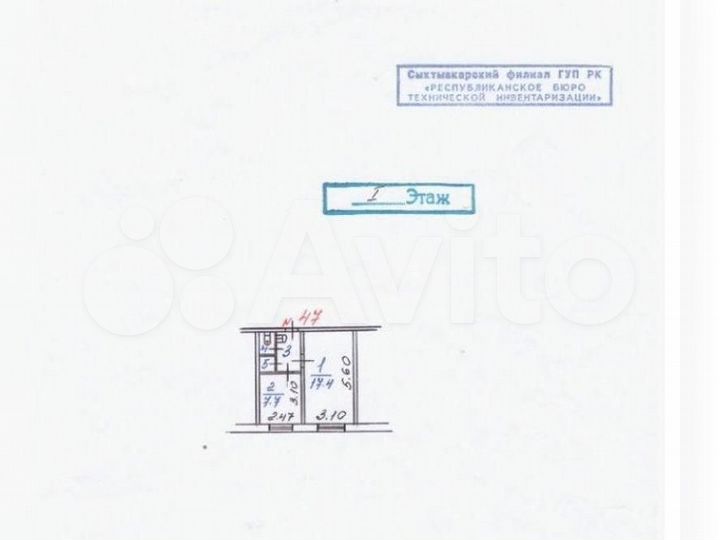 Комната 30 м² в 2-к., 2/5 эт.