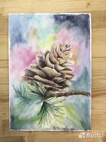 Акварель, картина акварелью,пейзаж,цветы,живопись