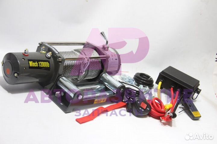 Лебедка автомобильная Electric Winch 12v, 12000LBS