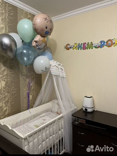 Балдахин и бортики в детскую кроватку