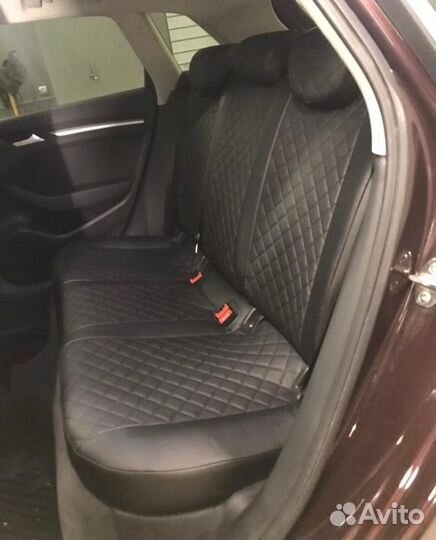 Авточехлы из экокожи Ромб на Audi A3 8V