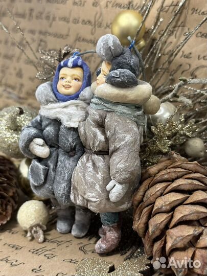 Ватная ёлочная игрушка 