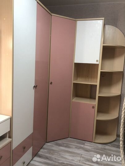 Модульный шкаф угловой+тумба с ящиками (бу)