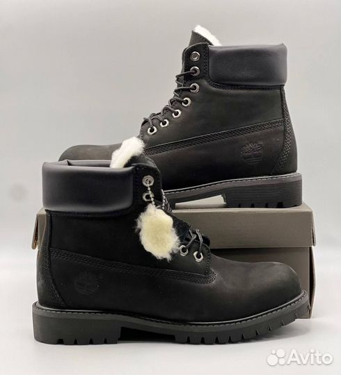 Timberland Black зима с мехом