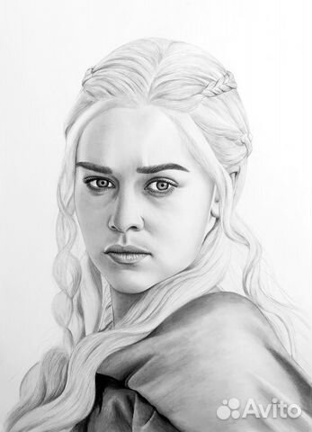 Портрет Дейнерис Игра престолов Эмилия Кларк