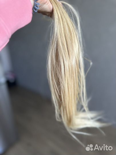 Волосы для наращивания 50 см блонд