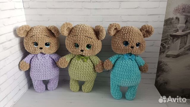 Мишка плюшевый. Вязаные игрушки