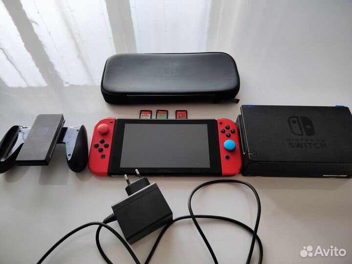 Nintendo switch rev 2 с играми