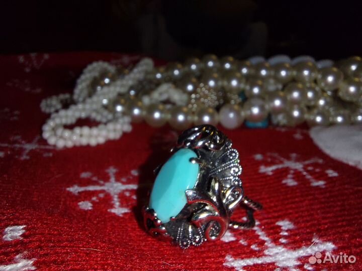 Серебряное кольцо с бирюзой