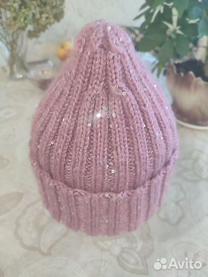 Шапка женская вязаная ручная работа