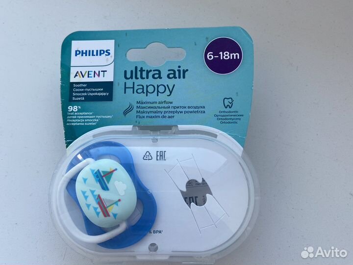 Соска пустышка avent 6 18