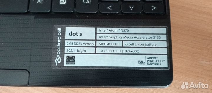 Нетбук Packard bell dot's (10'1/2Гб/500Гб)