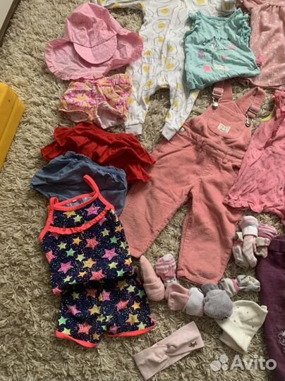 Пакет вещей на девочку 68-74-80