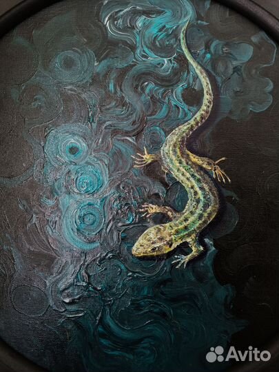 Картина маслом и акрилом Уральские сказы