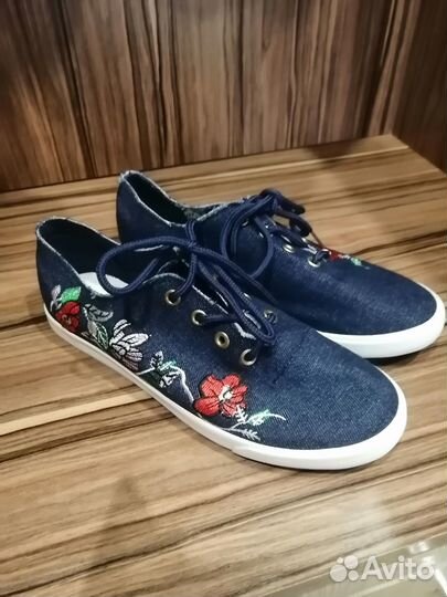 Кеды джинсовые