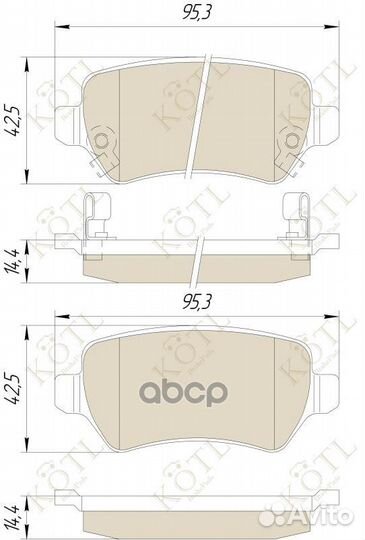 Колодки тормозные дисковые задние к-т opel astr