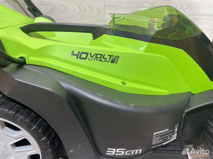 Аккумуляторная газонокосилка GreenWorks G40LM35