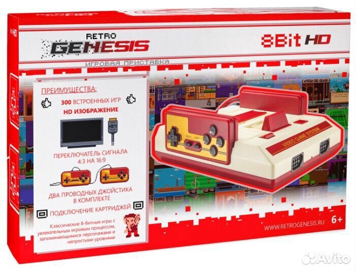 Dendy hdmi + 300 игр + два проводных джойстика