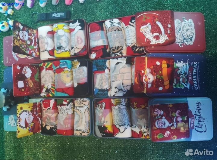Носки новогодние в коробках