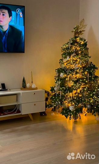Ель искуственная литая + пвх 160 см