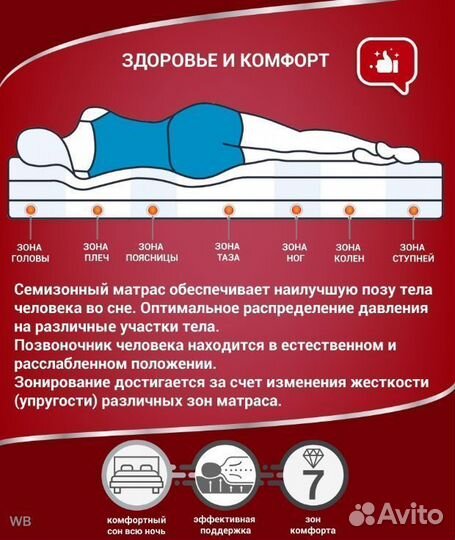 Матрас двуспальный ортопедический