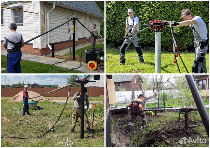 Сваи винтовые, монтаж винтовых свай