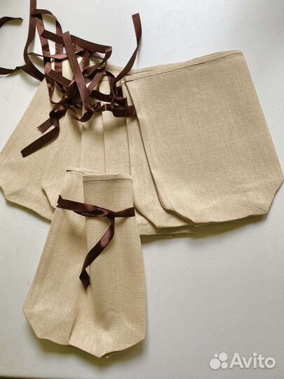 Холщовые мешочки с завязкамм