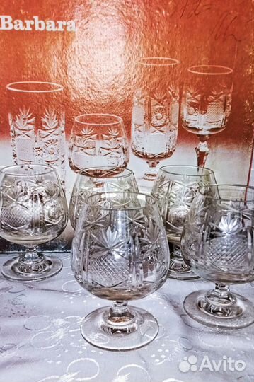 Фужеры хрустальные, Югославия, Винтаж