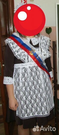 Школьная форма ссср(платье+фартук) размер 50