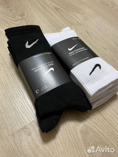 Носки Nike Everyday высокие черные\белые оригинал