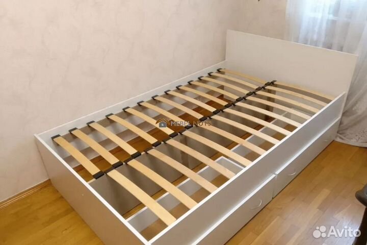 Кровать Амелина полутороспальная 120х200 с ящиками