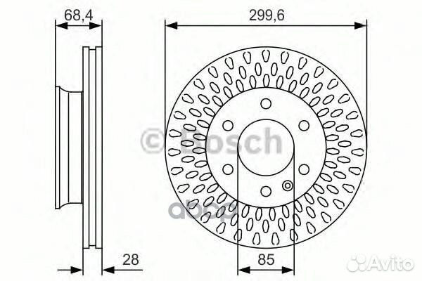 Тормозной диск 0986479R78 Bosch