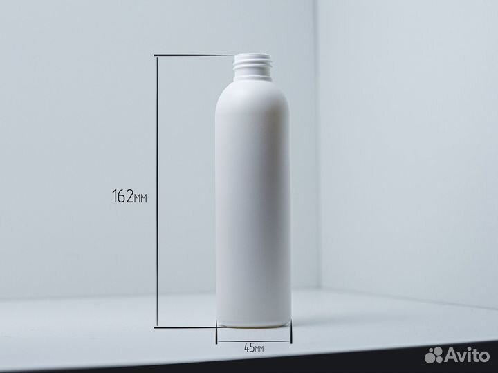 Флакон (бутылка) белый пластиковый, 12шт. по 200мл