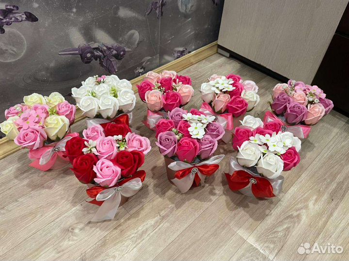 Цветы букеты из мыльных роз