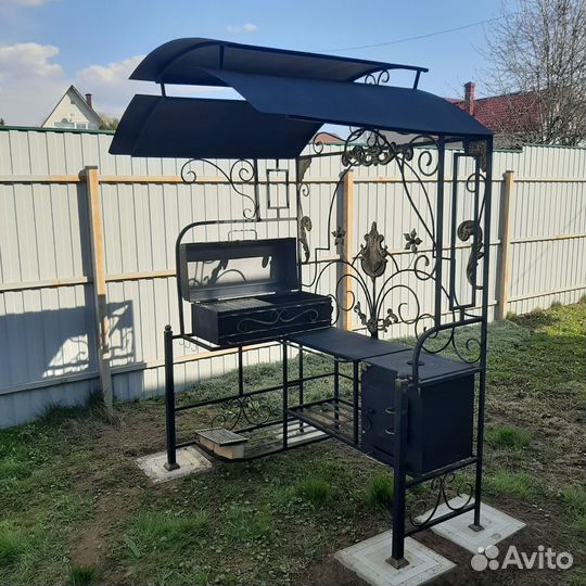 Мангал с печкой