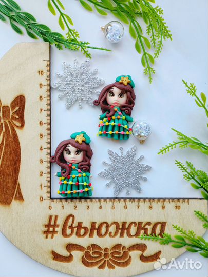 Серединки для бантиков из полимерной глины