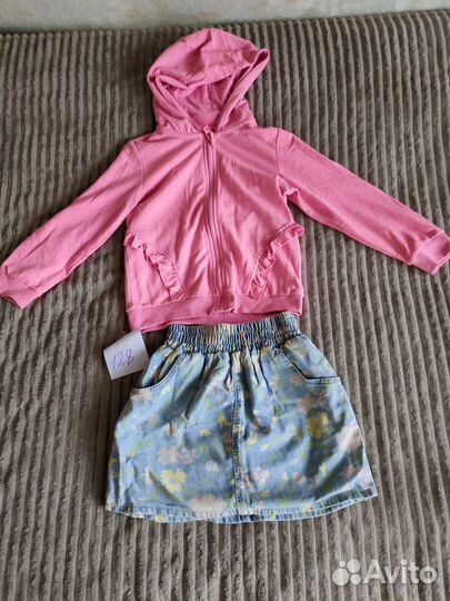 Пакет летней одежды для девочки р.122-128