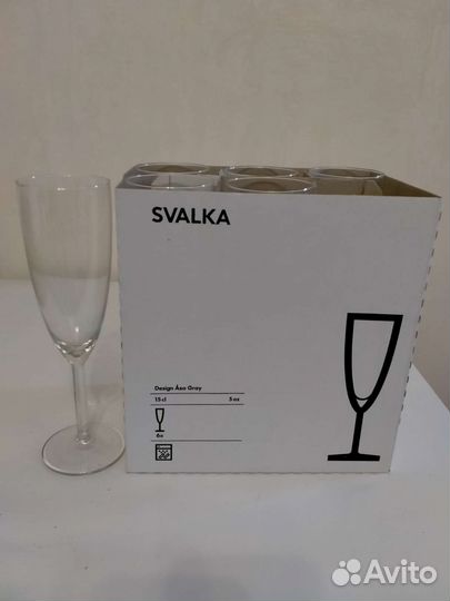 Бокалы для шампанского IKEA svalka
