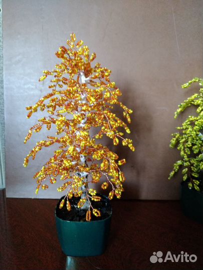 Береза из бисера