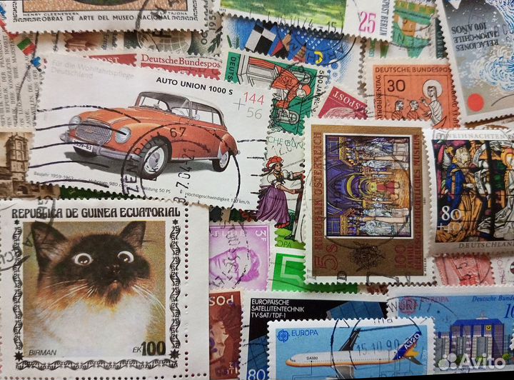 Набор почтовых марок 100 шт. без повторов. №15