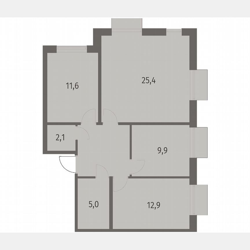 3-к. квартира, 76,2 м², 3/12 эт.