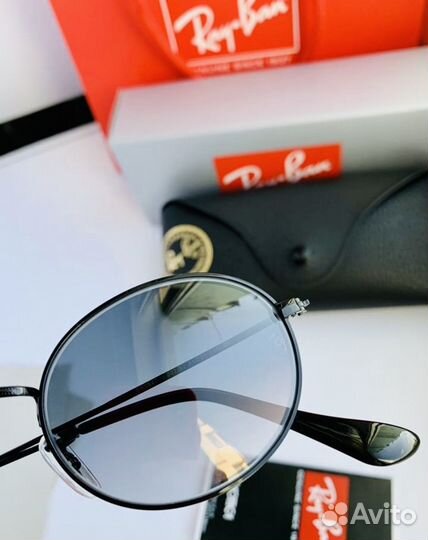 Очки ray ban oval пепельный