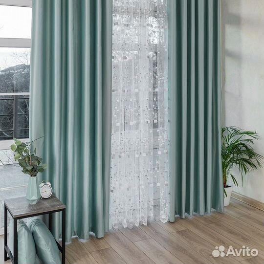 Комплект портьер сатен Адора Топаз шторы