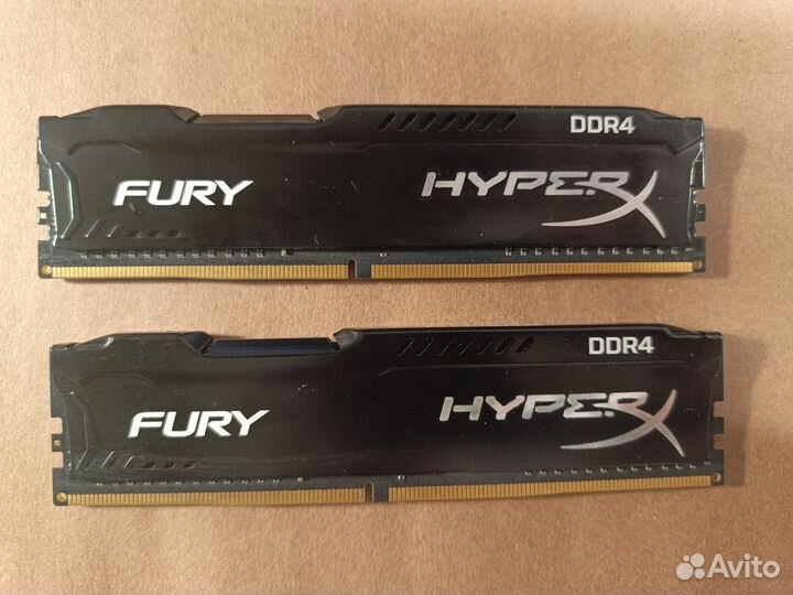 HyperX fury Memory Black - 8GB Kit*(2x4GB) - DDR4
