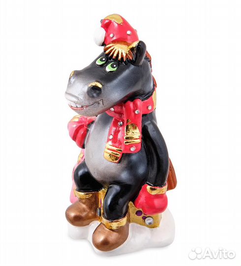 Фигурка гипсовая Конь Морозыч с мешком эк. A1973841