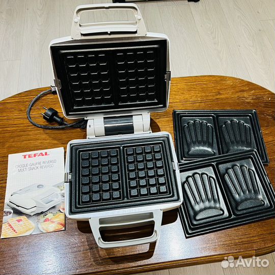 Вафельница Tefal Reverso (Франция) с доп. сьем фор