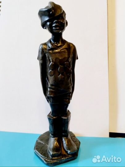 Статуэтка юный воин, силумин