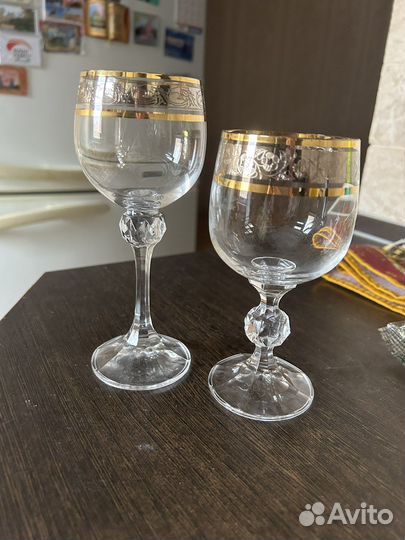 Набор бокалов и рюмки богемия