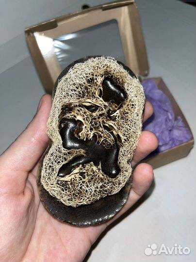 Массажное мыло с люфойи кофейным скрабом